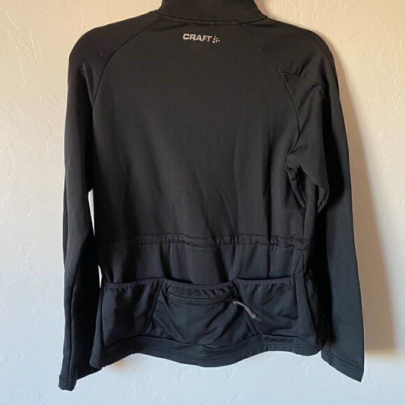 Craft Jacket Womens Medium Black Drawstring Waist Back Pocket Active Jacket - Picture 4 of 7